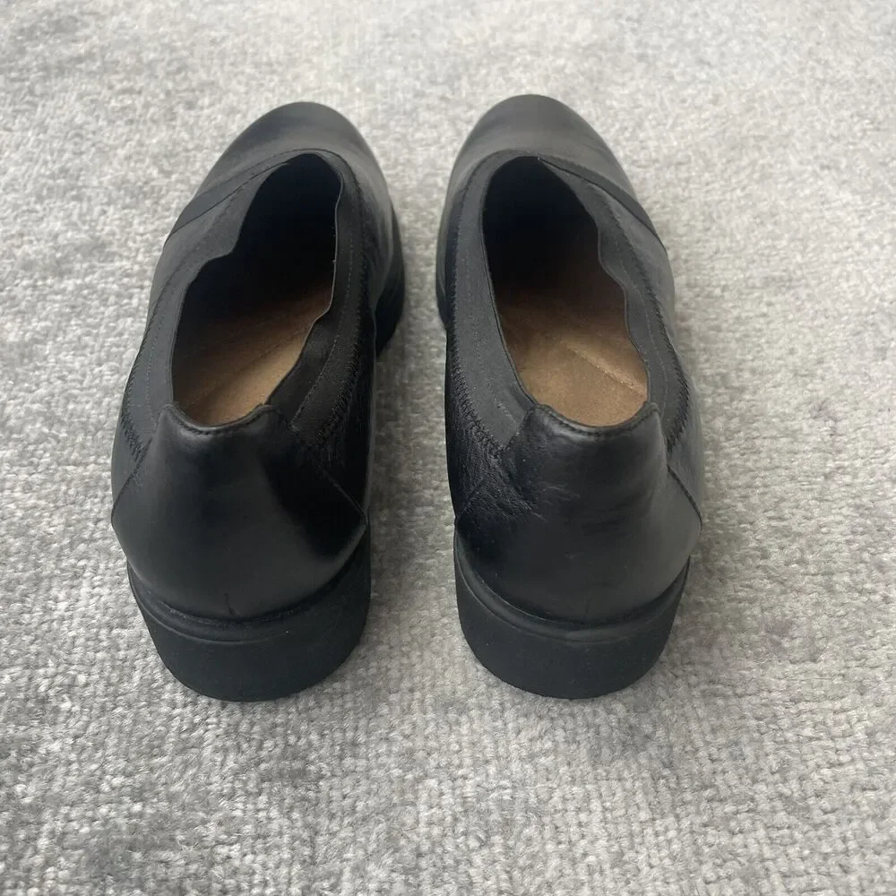 Clarks Shoes Womens Size 9 Black Leather Bellevue Cedar Lightweight Foam Bottom